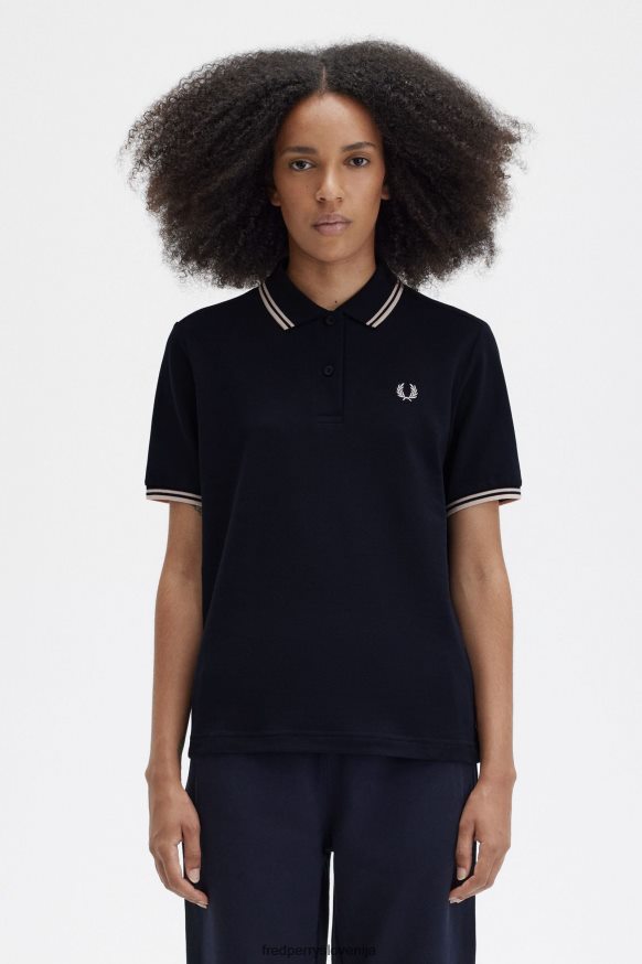 Fred Perry G3600 majica v mornarski modri barvi - sprednji pogled